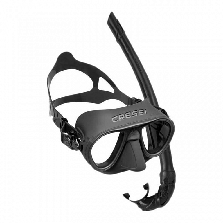 Set maska Cressi Calibro i disaljka Corsica crna